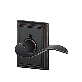 寝具 Schlage アディソンコレクション 右手アクセント装飾トリムレバー Right-Handed F170 ACC 716 ADD RH 1