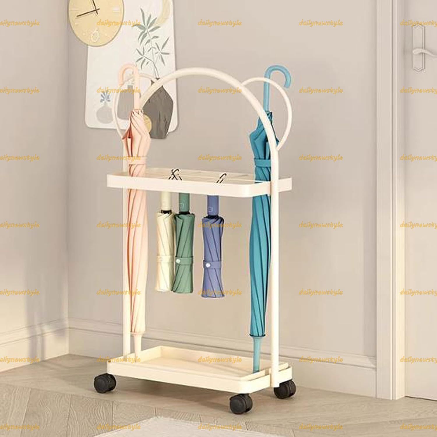 ホワイトメッシュ傘立て 傘立て アンブレラスタンド 陶器製 透かし彫り