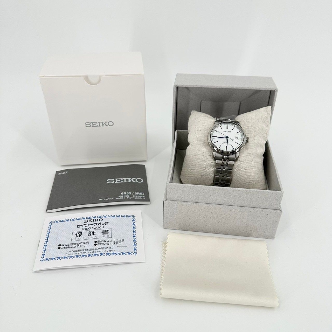 ♪ SEIKO セイコー SARX105 プレザージュ ホワイト文字盤 シルバー 