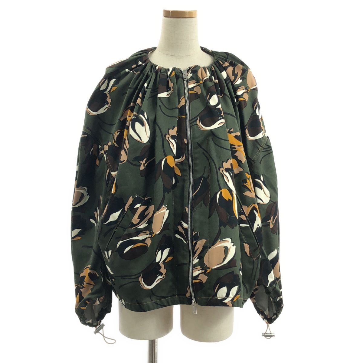 【週末限定価格】マルニ　MARNI ノーカラー　ジャケット　カーキ MARNI マルニ 20SS ウールトロピカル2Bジャケット GUMU0038U0