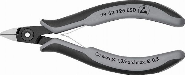 クニペックス KNIPEX ESD精密エレクトロニクスニッパー125mmテーパーヘッド7952-125ESD