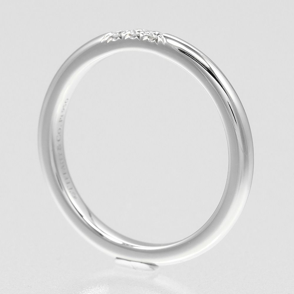 ティファニー　3P天然ダイヤ Pt950フォーエバー ウェディングバンドリング TIFFANY&Co. ティファニー フォーエバー ウェディング バンド