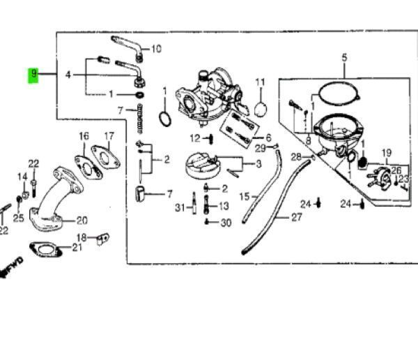 ホンダ 純正 ATC70 キャブレター HONDA ATC70 CARBURETOR ASSEMBLY 16100-957-073 Genuine JDM メーカー純正品