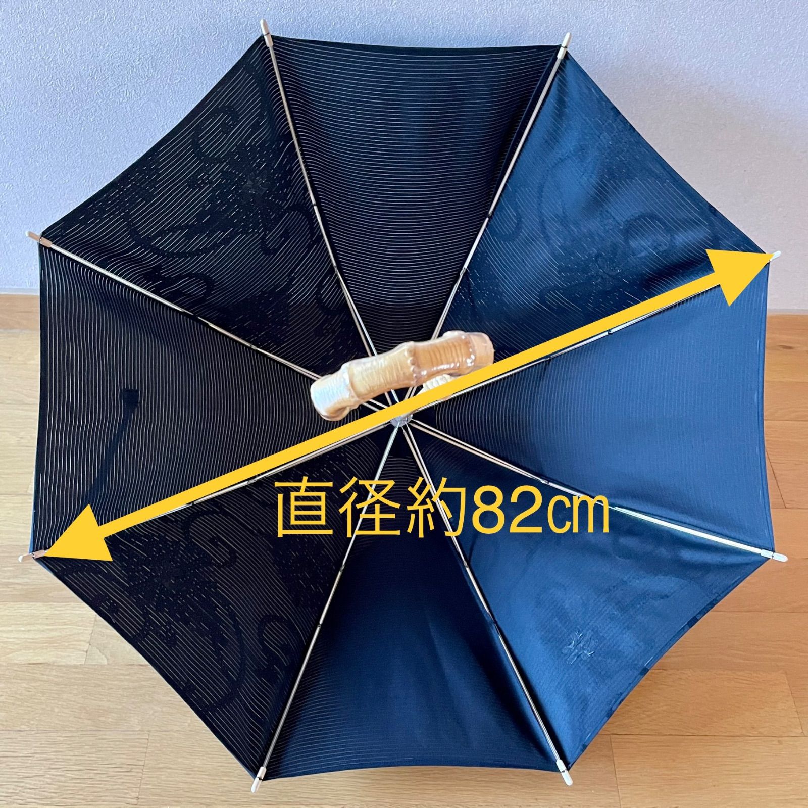 絽 黒 シルク 】ハンドメイド 日傘 UVカット《新品 五本絽 夏帯