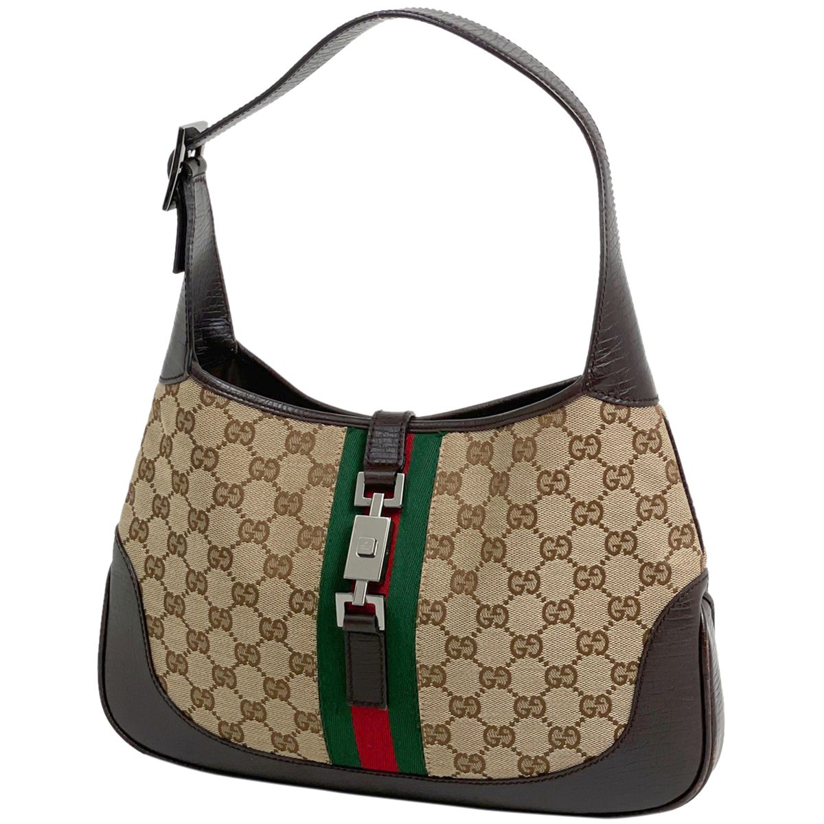 グッチ GUCCI ジャッキーライン GG柄 ショルダーバッグ ハンドバッグ 肩掛け シェリーライン ウェブ ショルダーバッグ GGキャンバス  ベージュ ブラウン レッド グリーン レディース 【中古】 - メルカリ