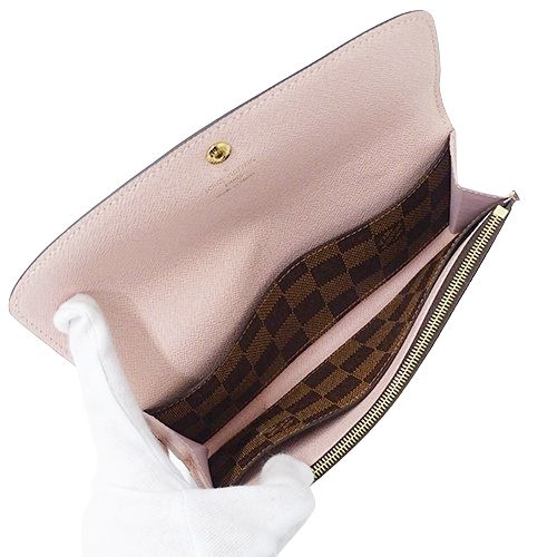 ルイ ヴィトン ポルトフォイユ エミリーローズバレリーヌブラウン・ピンク