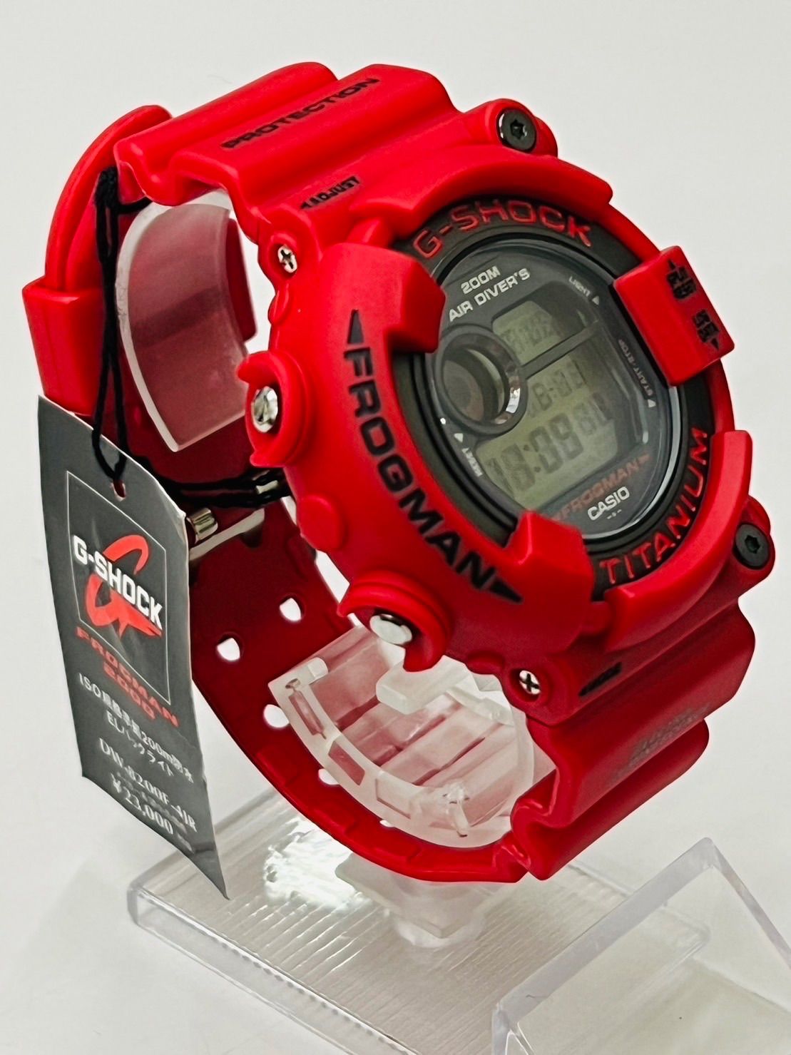 人気日本製G-SHOCK DW-8201 レッド　赤蛙　フロッグマン 時計