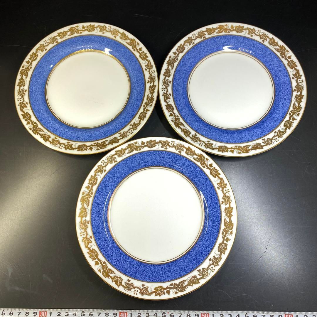 海外直営店直接買い付け！ 洋3ウェッジウッド ホワイトホールパウダーブループレート6枚 直径20.5㎝