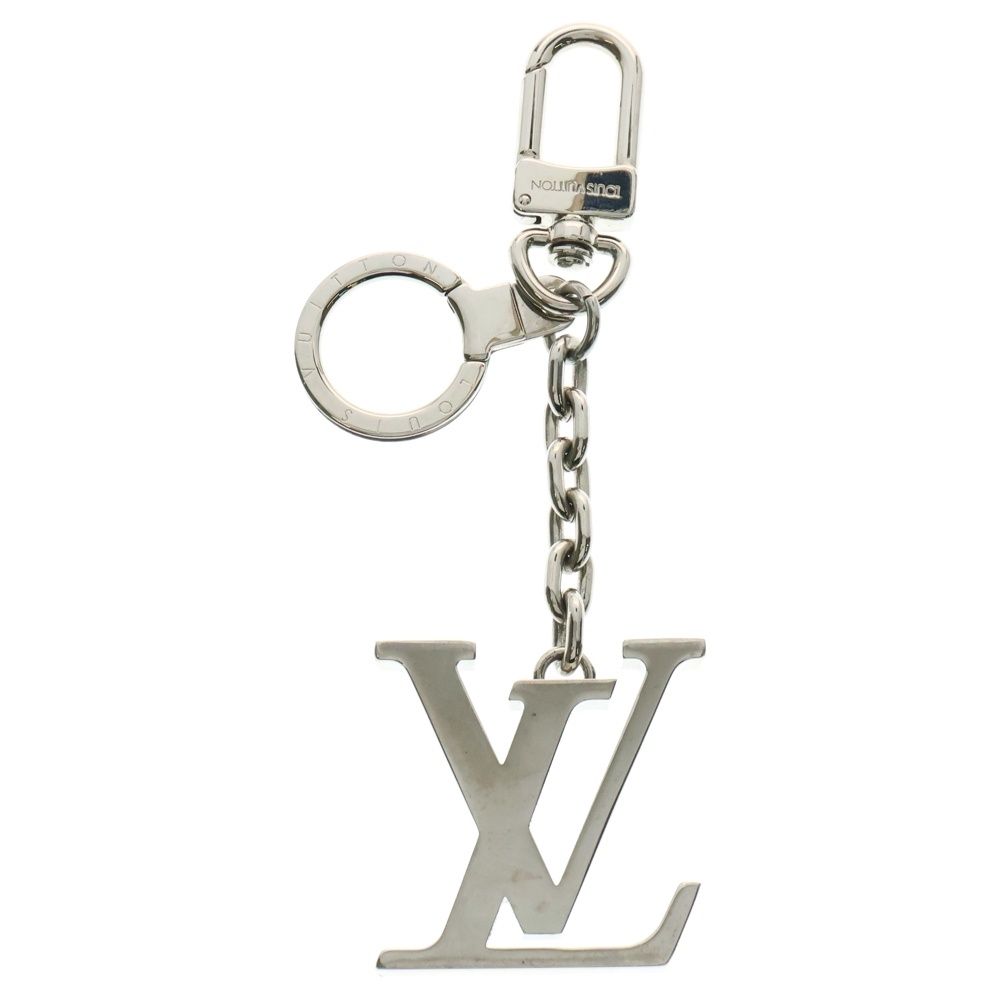 LOUIS VUITTON ルイヴィトン ポルトクレ LVイニシアル キーリング バッグチャーム キーホルダー シルバー M65071