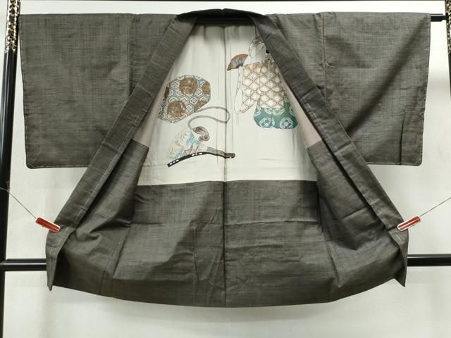 平和屋着物○男性 本場大島紬 アンサンブル 100亀甲 総詰め 正絹 逸品