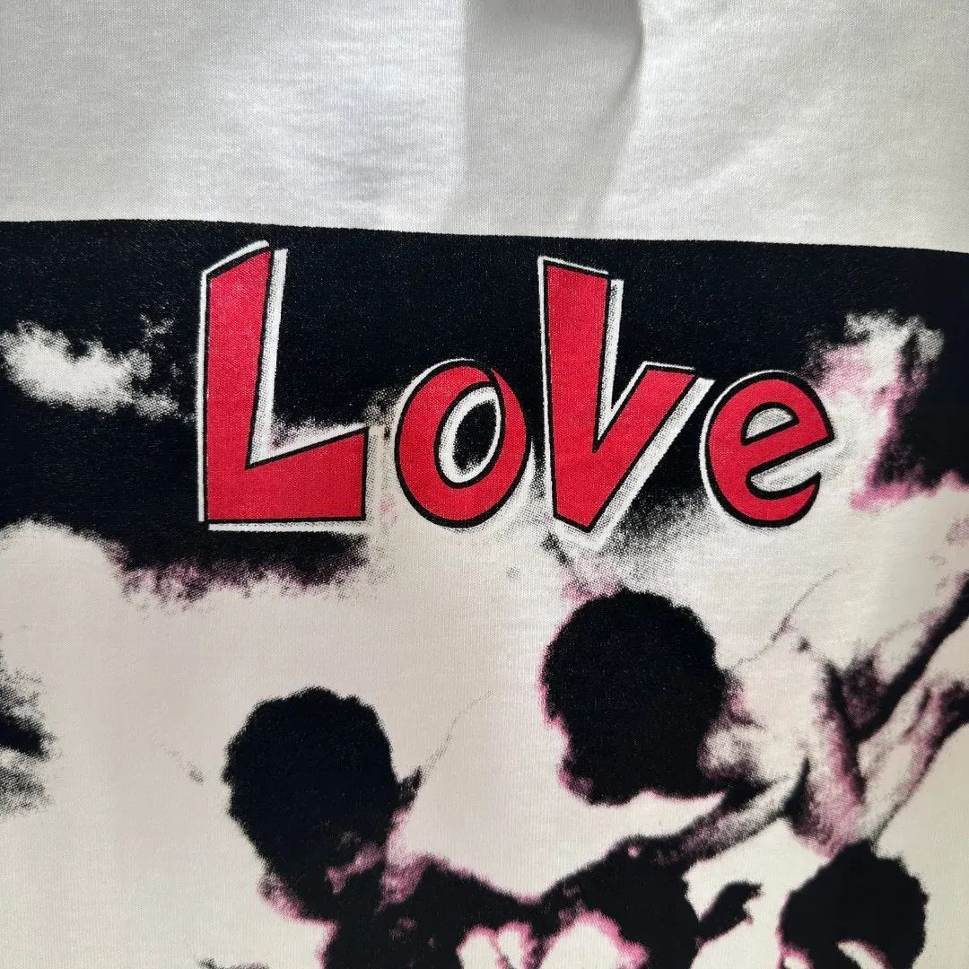 MICHAELセントマイケル◆ラブLOVEプリント 半袖クルーネックTシャツ