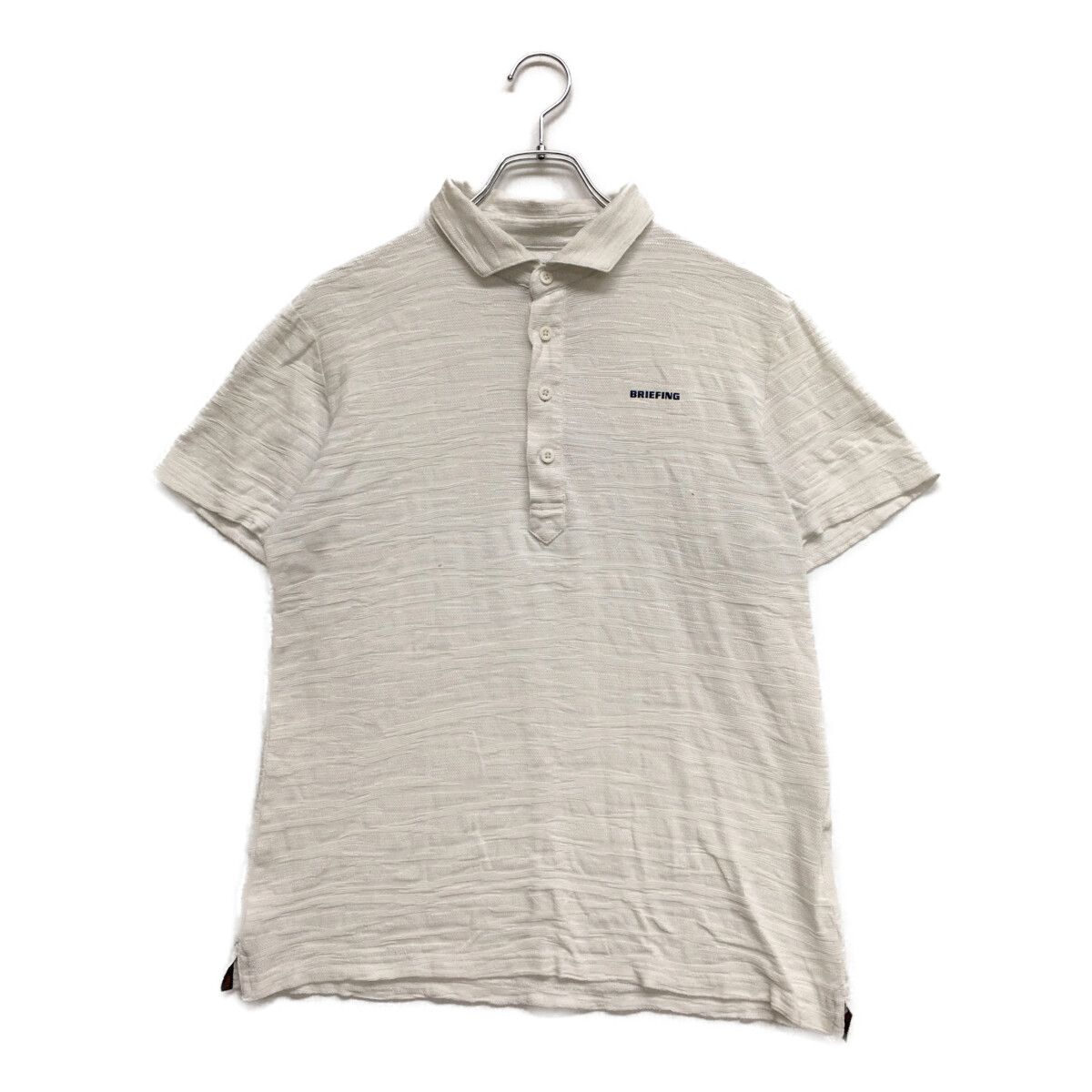 美品】パーリーゲイツ 半袖ポロシャツ 黒×白 ボーダー コットン