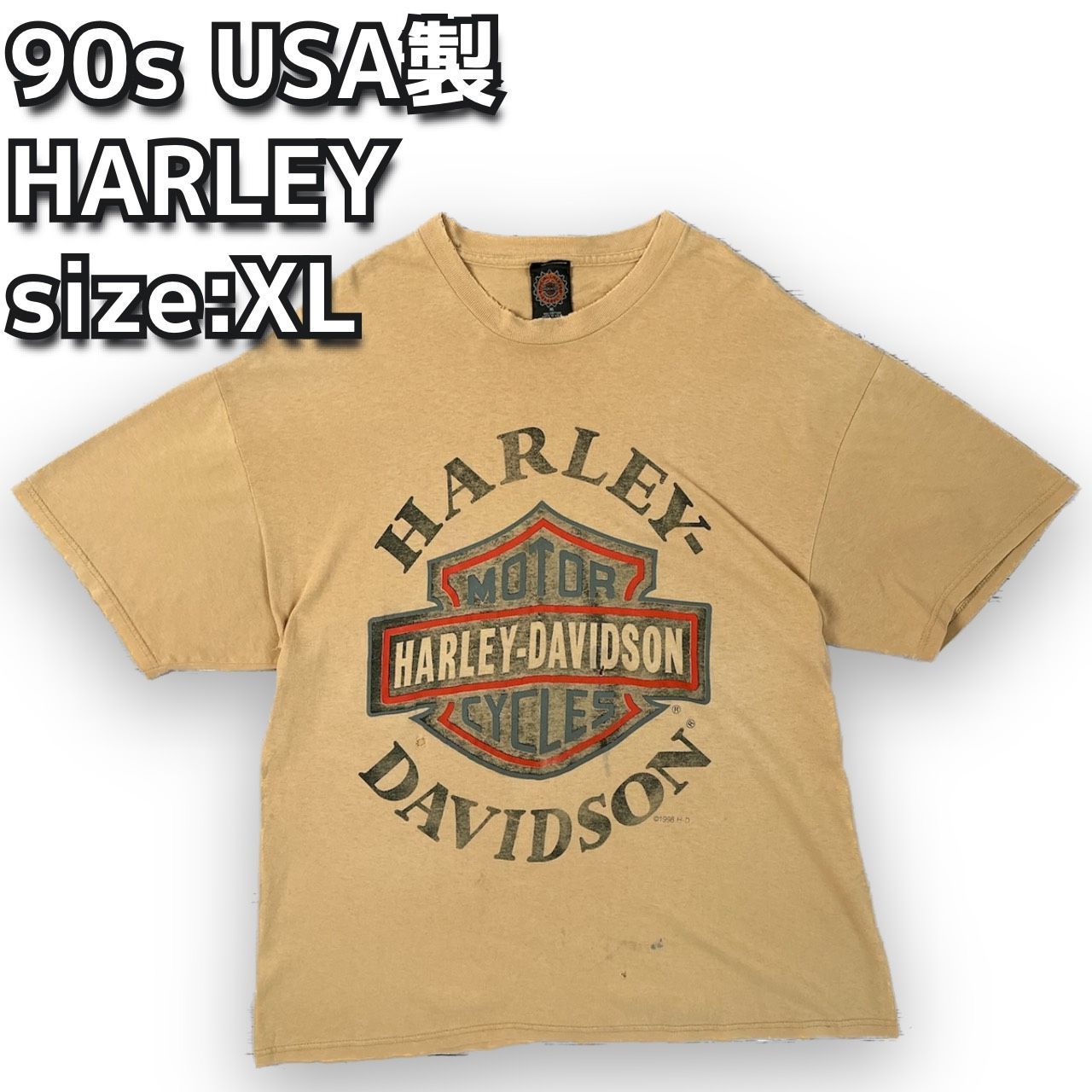 90s USA製 ハーレーダビッドソン HARLEY DAVIDSON 半袖Ｔシャツ 古着 ...
