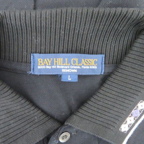 Bay hill classic ネイビー 紺長袖 L ゴルフウェア ポロシャツ
