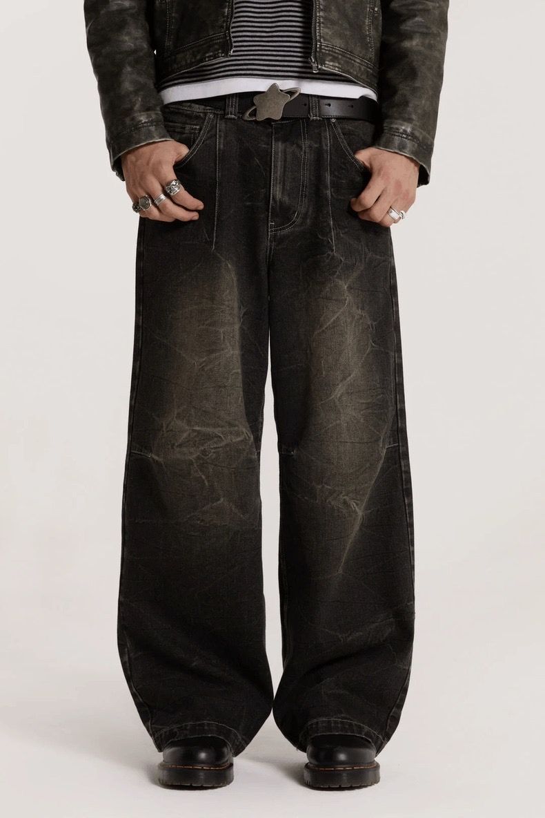 新品 JADED LONDON Farcture Black ワイドデニム W28-W34 02 - メルカリ