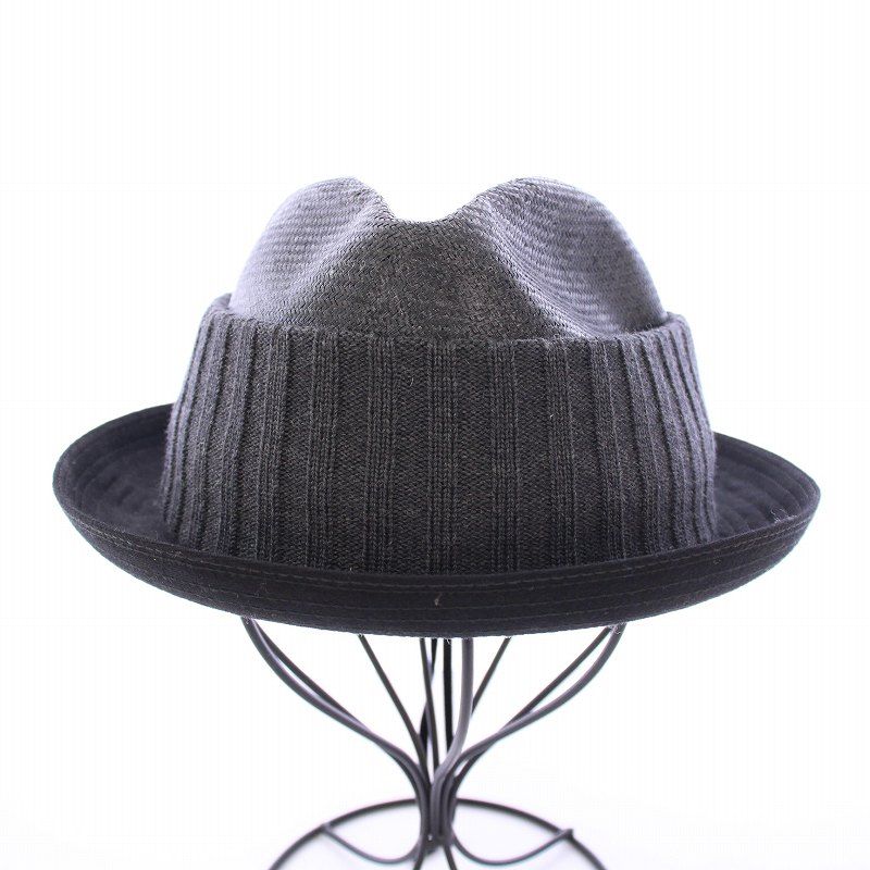 【中古】マルニ MARNI BORSALINO 中折れ帽 ハット 帽子 ウール 57cm グレー /BB レディース マルニ MARNI BORSALINO 中折れ帽 ハット 帽子 ウール 57cm グレー /BB