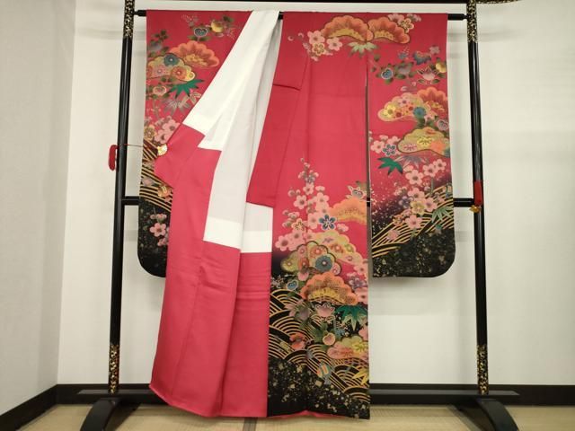 振袖 豪華 金彩 和装 粋古典 白金/ゴールド 牡丹柄/扇面 最高級金彩刺繍友禅 煌びやか