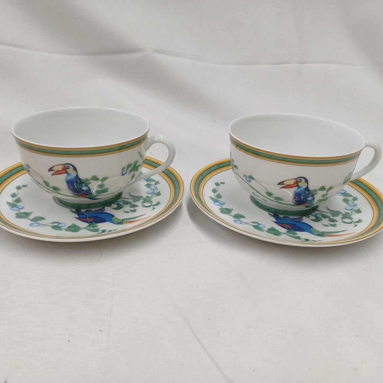 HERMES カップ＆ソーサー ペア TOUCANS HERMES Cup - Saucer Pair TOUCANS