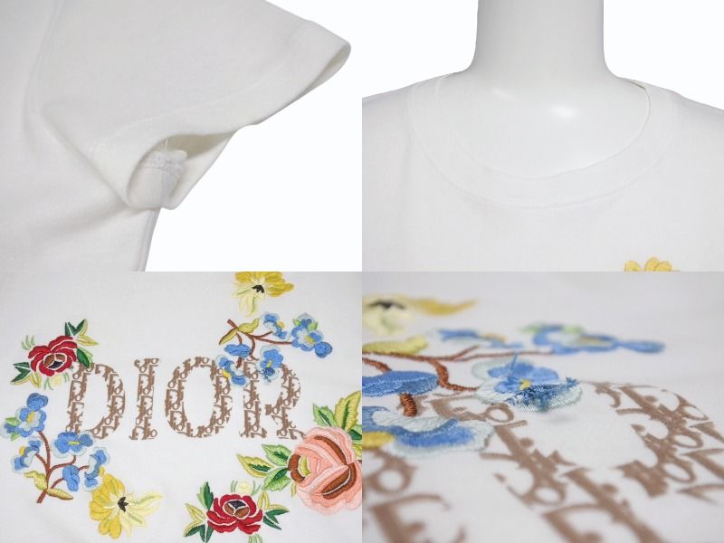 Christian dior ガリアーノ期 デニム 花柄 Tシャツ 36 Christian Dior - ChristianDior クリスチャンディオール 花柄