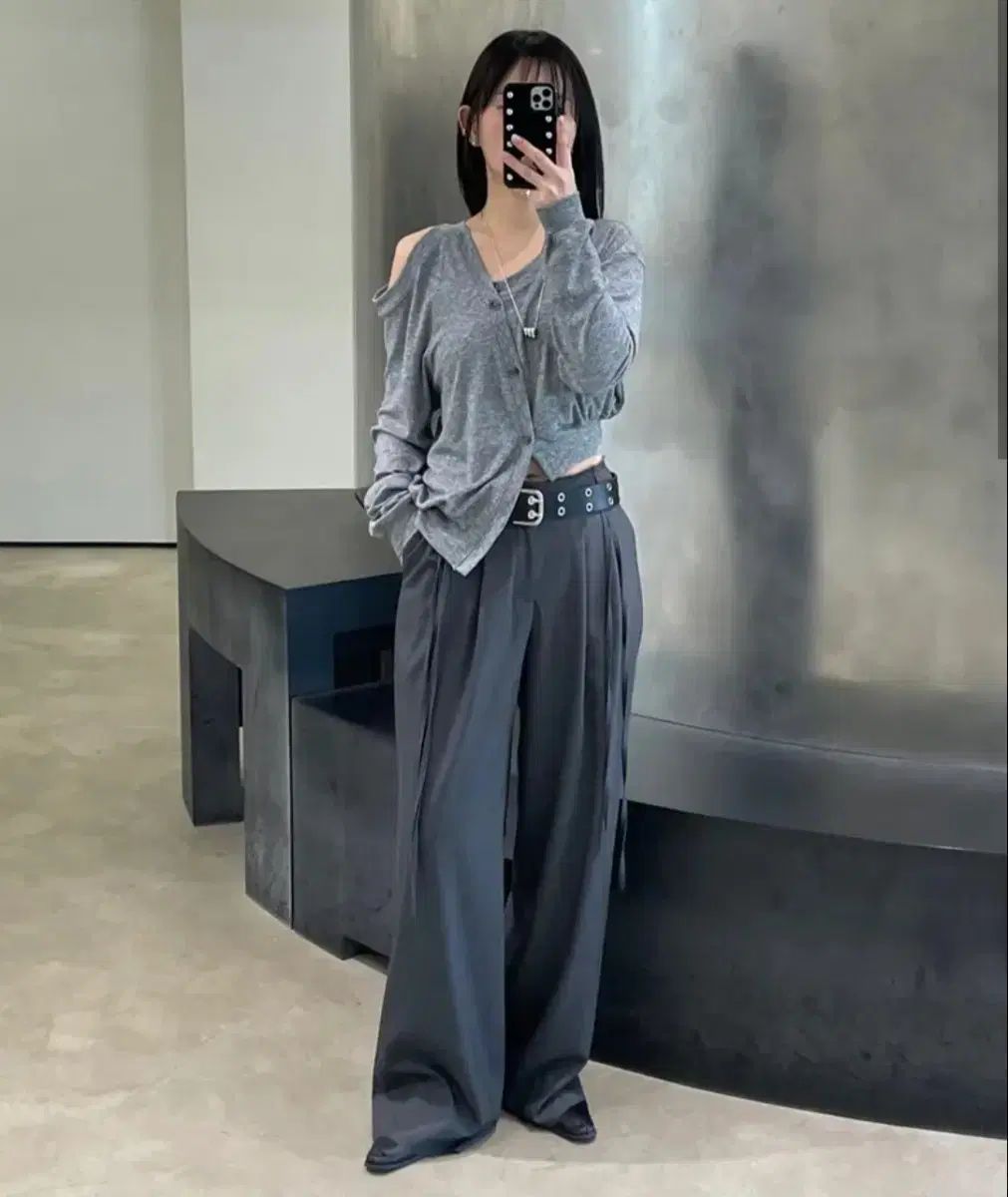 DIAGONAL ダイアゴナル UNBALANCE HOLE SLEEVE TEE