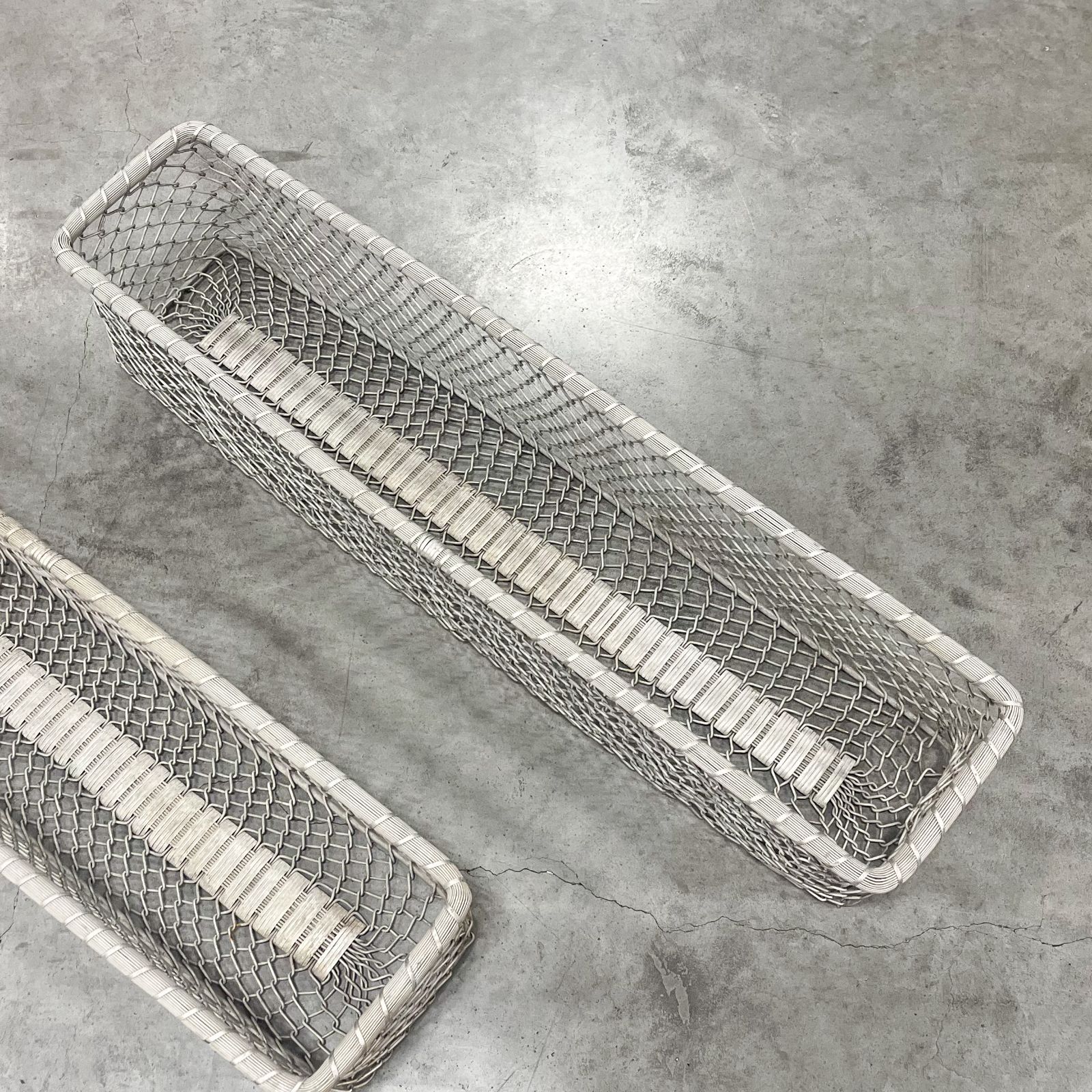 新鮮な Vintage Iron Long Mesh Case ビンテージ アイアンメッシュケース 収納