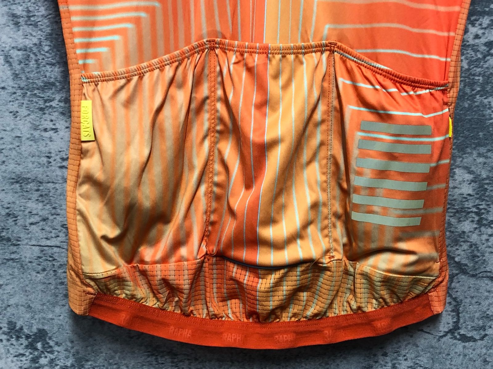 端正な JJ940 ラファ Rapha TUNNEL VISION PT FLYWEIGHT JERSEY サイクルジャージ オレンジ M