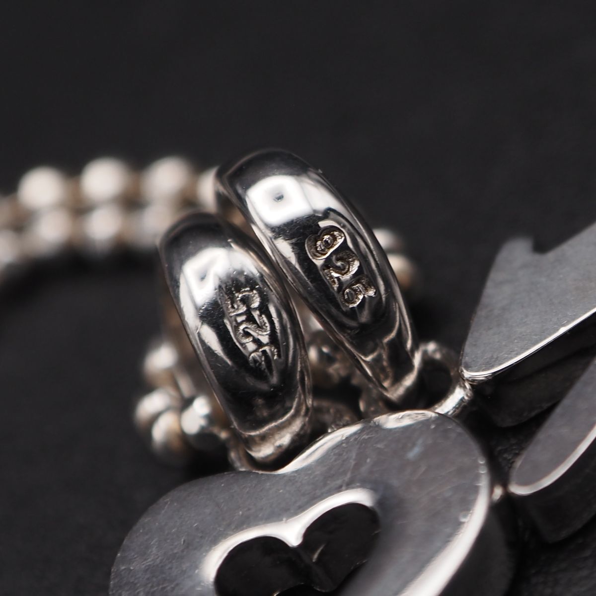J048 ダイヤモンド風 SILVER925刻印 ペンダント ネックレス 鍵