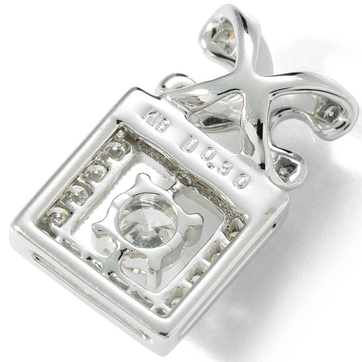 ダイヤモンド 0.3ct ホワイトゴールド K18WG ペンダントトップ 中古 