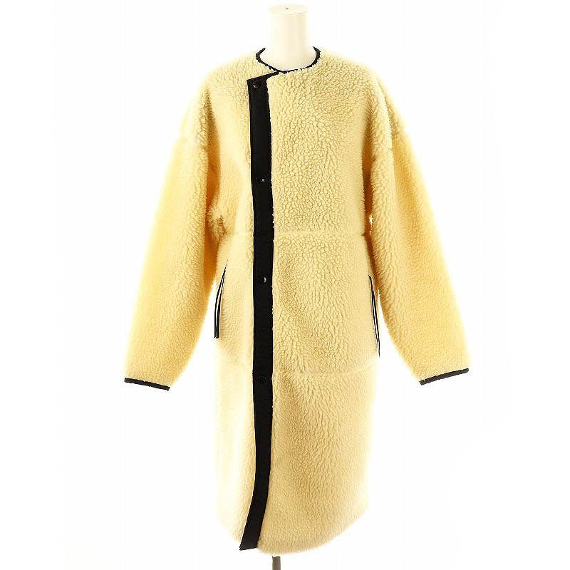 HYKE ❤︎ノーカラーコートボアロングコートサイズ1