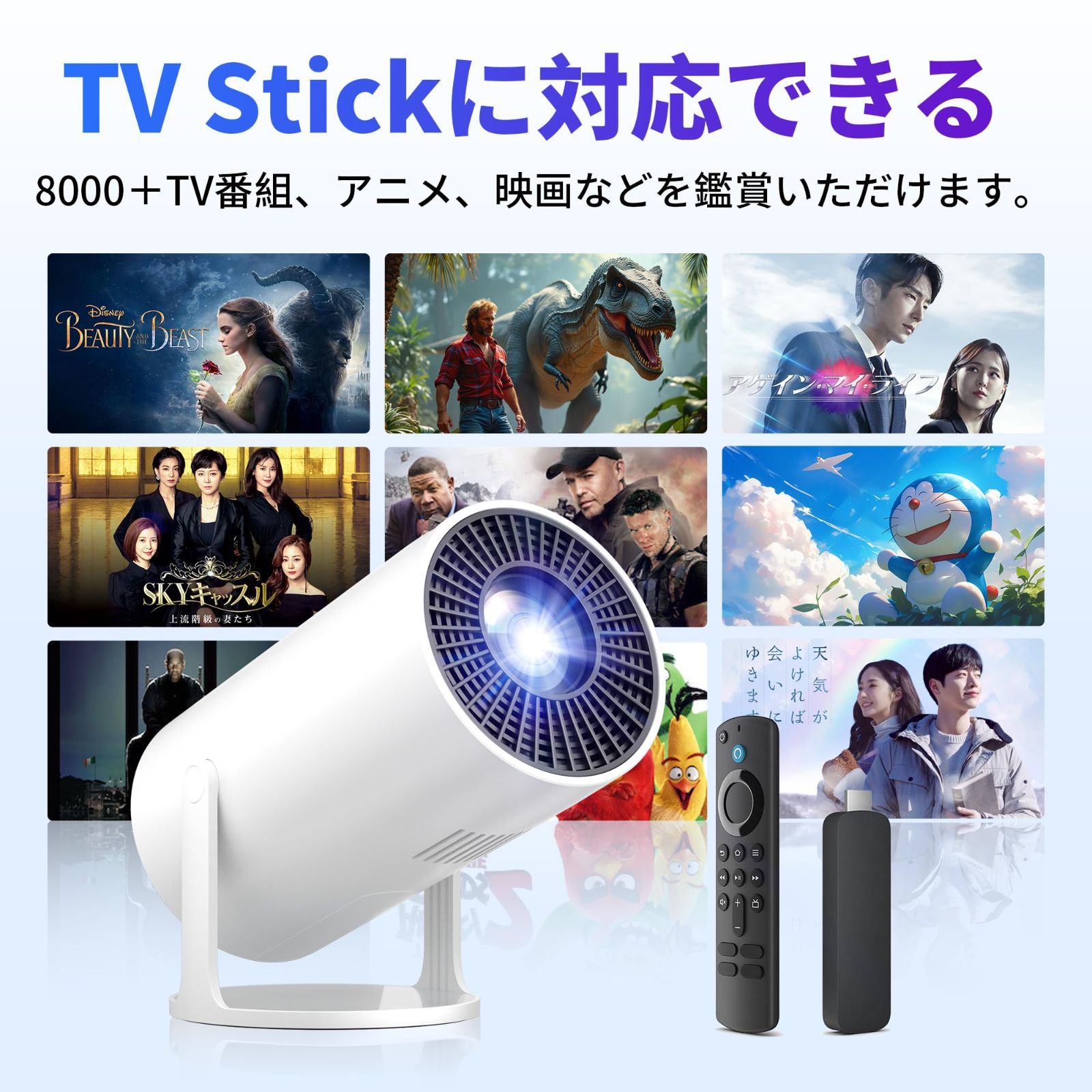 HDMI|USB|音声端子 天井投影プロジェクター