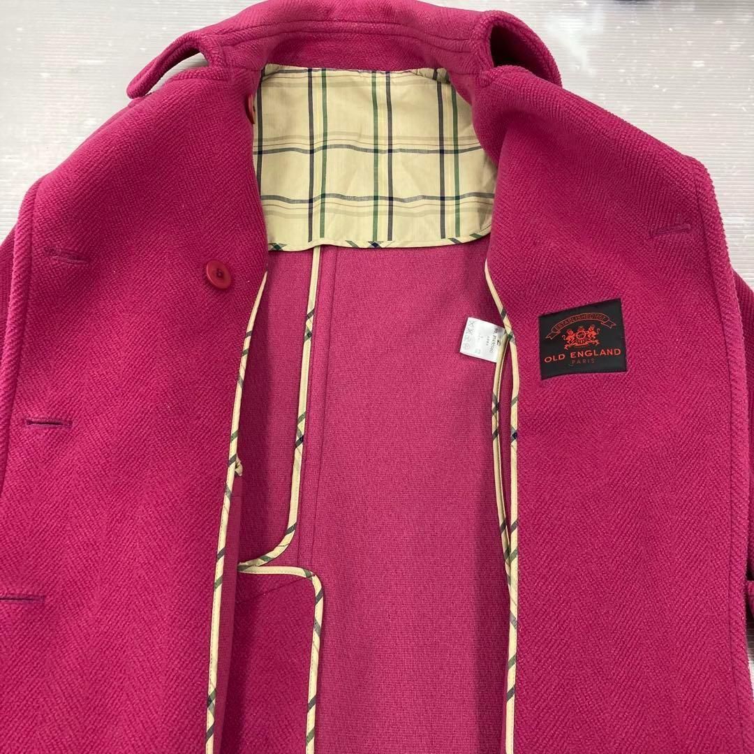 OLD ENGLAND ウール ピーコート 36 オールドイングランド ピンク