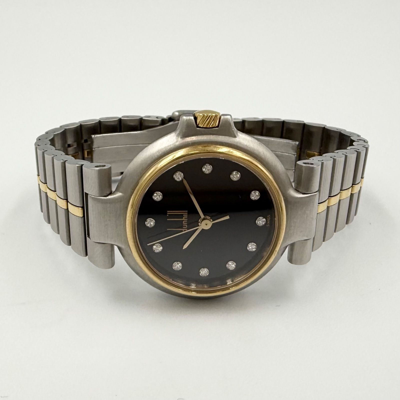 ダンヒル ミレニアム レディース 12Pダイヤ SS クォーツ 時計 dunhill