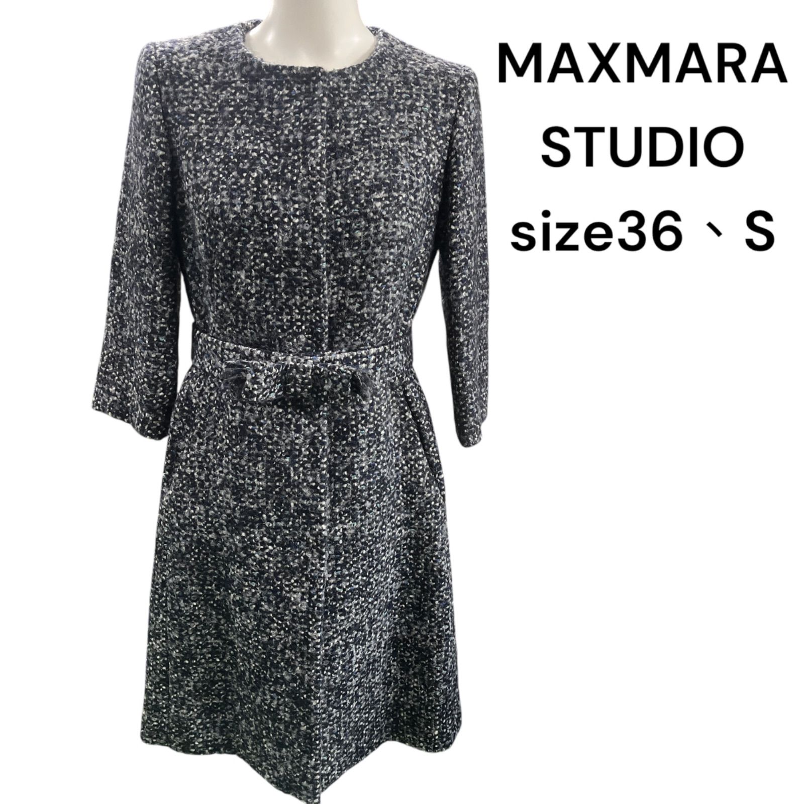 美品 マックスマーラ MAXMARA studio リボンベルトが可愛い 美形