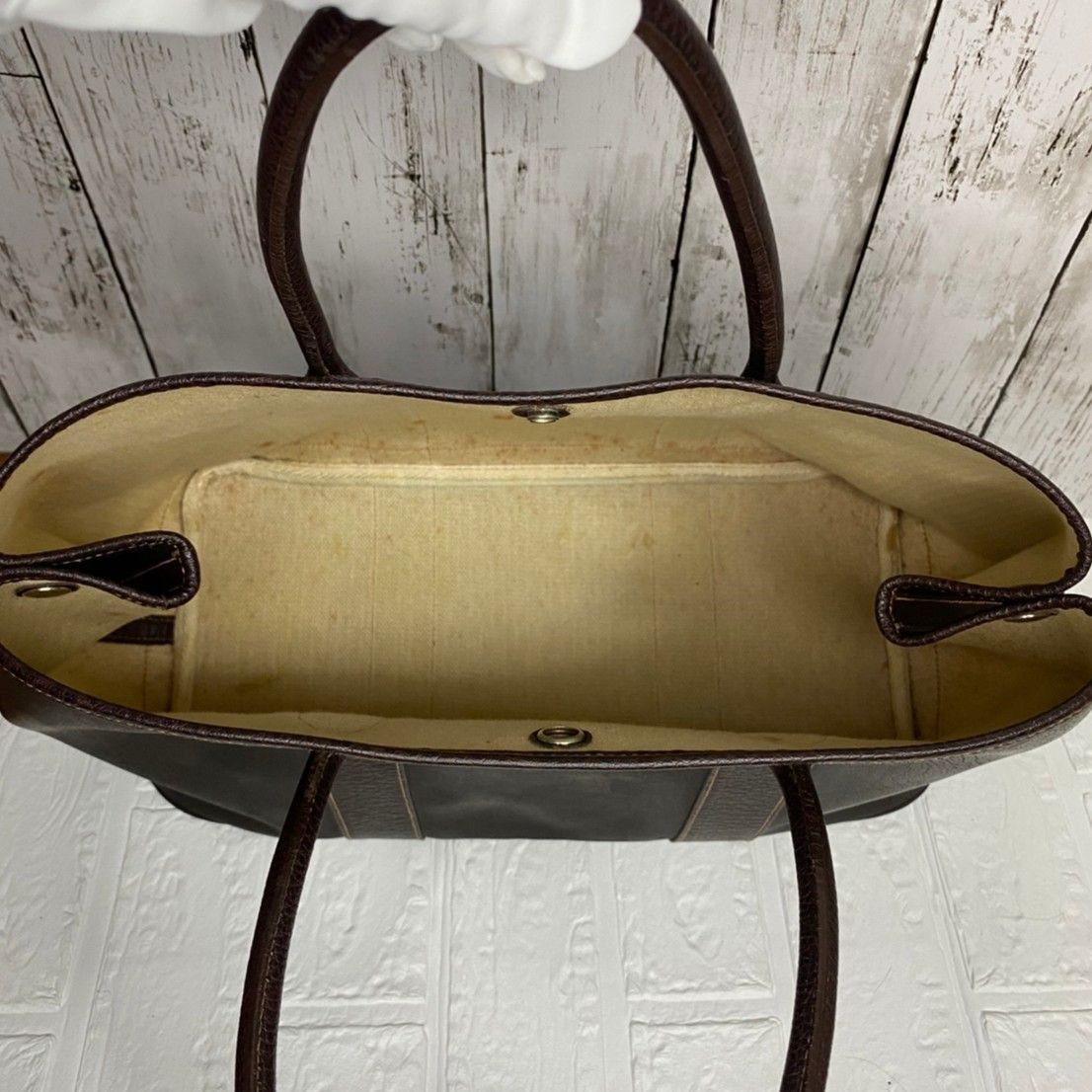 HERMES ガーデンパーティPM アマゾニア ブラウン エルメス トート  