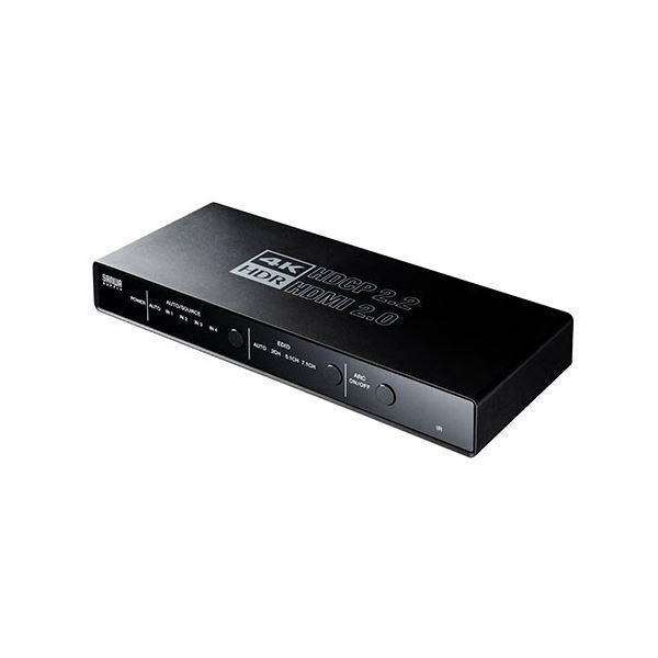 サンワダイレクトHDMI切替器 4K|60Hz HDR対応 4入力1出力 光デジタル 同軸デジタル端子 ARC 400-SW0331個
