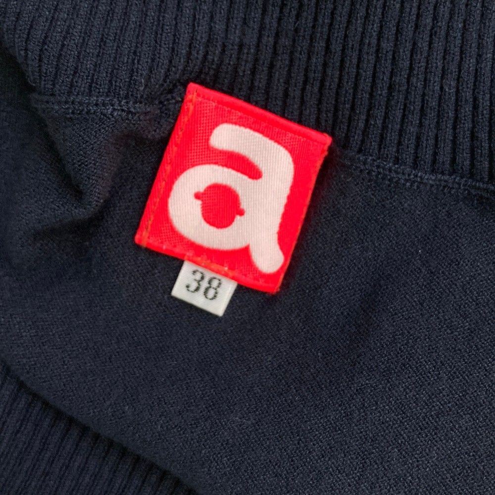 サイズ：38 ARCHIVIO アルチビオ  タートルネック ニットベスト ロゴ  ネイビー系 [240101457783] ゴルフウェア レディース ストスト サイズ：38 ARCHIVIO アルチビオ タートルネック ニットベスト