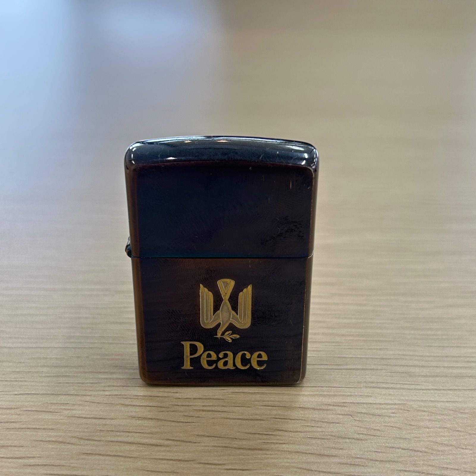 希少 ピースzippo ブルーチタン USA製 非売品 peace ジッポ 1994年（X