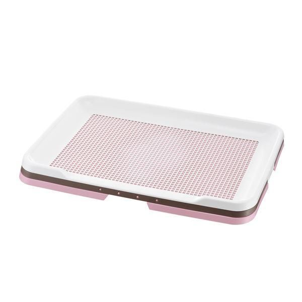まとめ お掃除簡単ステップトレー ワイド ライトピンク ペット用品 ×2セット