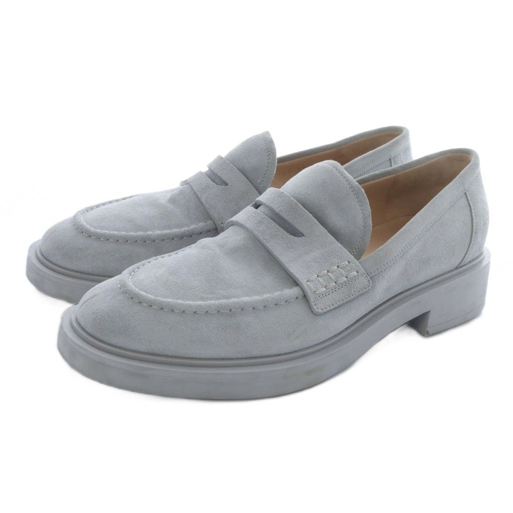 Gianvito Rossi グレー スエード ローファー Gianvito Rossi グレー スエード ローファー