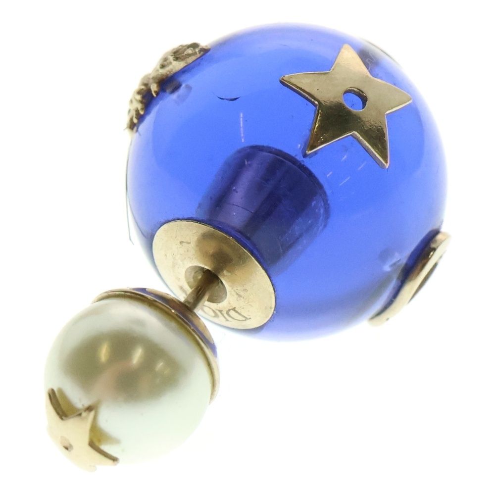 Christian Dior クリスチャンディオール ピアス レジンパール 片耳 イヤー ブルー