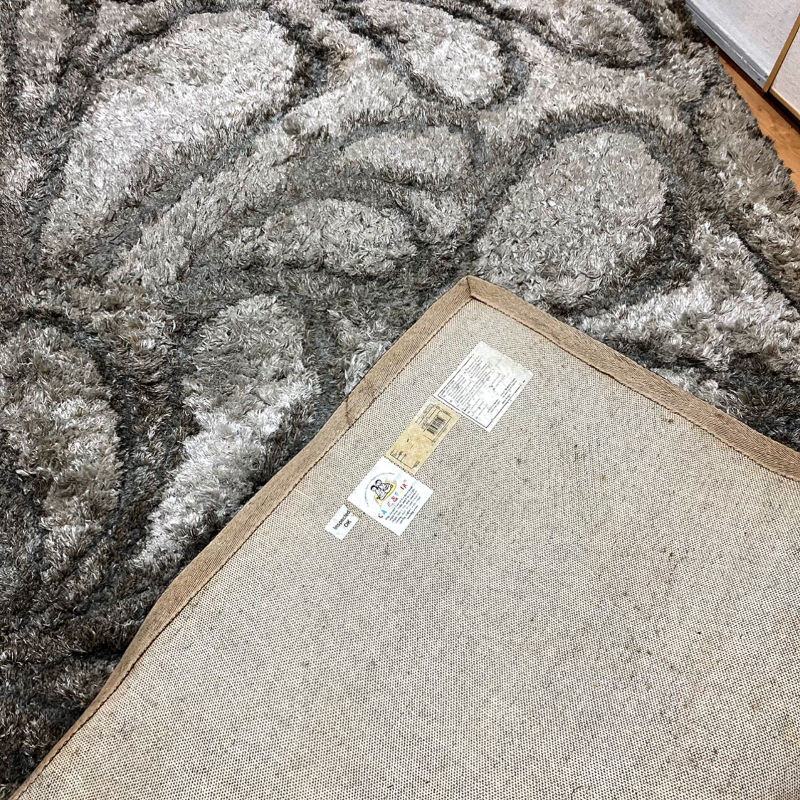 取付無料！ボーコンセプト モニカ グレー系シャギーラグ 240×170カーペット 取付無料！ボーコンセプト モニカ グレー系シャギーラグ 240×170カーペット