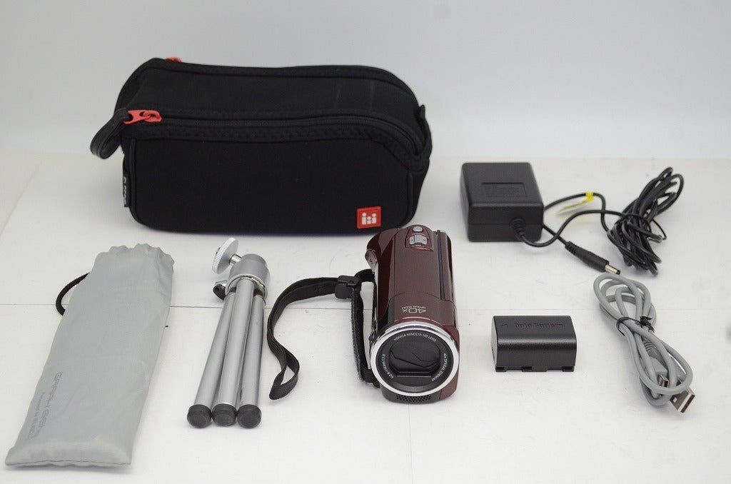 JVC ケンウッド Everio GZ-HM460 デジタルビデオカメラ レッド ケース付 250917i