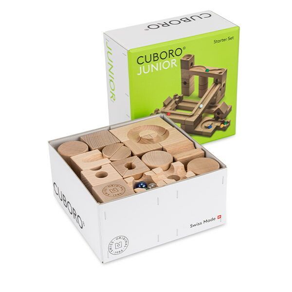 無料ラッピング付き キュボロ ジュニア Cuboro JUNIOR 40キューブ スターターセット 201 玉の道 玉の塔 キッズ 木のおもちゃ 積み木 クボロ クボロ社 ブロック おもちゃ CUB-01 WRAP