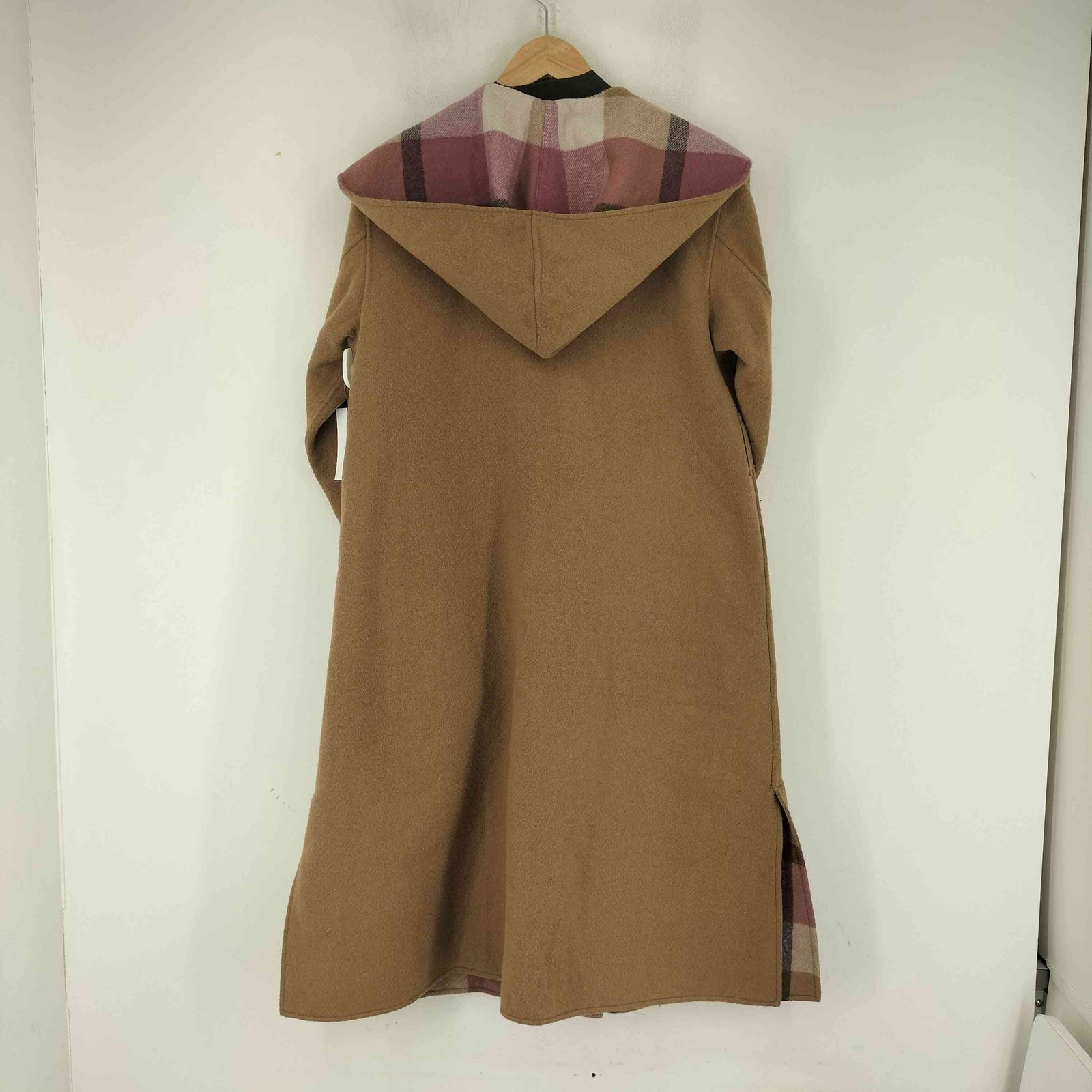 美品✨ クレストブリッジチェックダブルフェイスロングコート　36 リバーシブル クレストブリッジチェックトーナルリバーフェイスロングコート