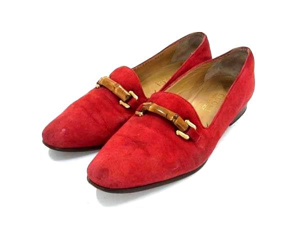 GUCCI グッチ バンブー スエード パンプス ヒール 表記サイズ 36