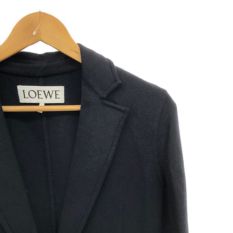 新品未使用　LOEWE ウール　カシミヤ　コート　ロエベ LOEWE / ロエベ | ウール カシミヤ チェスターコート レザー