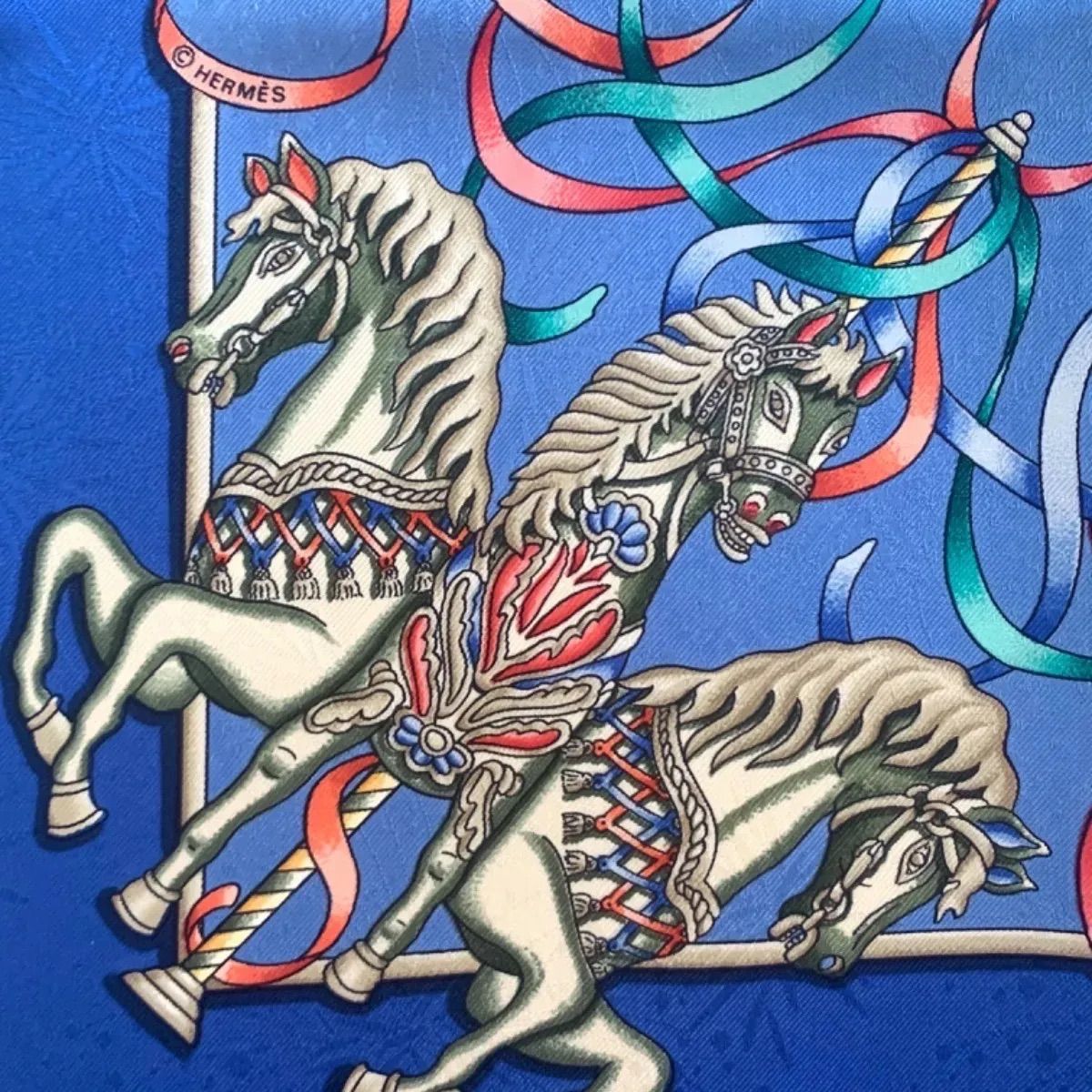 値下げ！HERMES エルメス カレ90 スカーフ LUNA PARK 遊園地