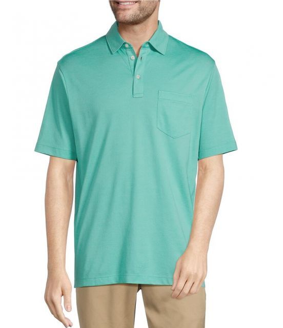 【送料無料】 ラウンドトゥリーアンドヨーク メンズ シャツ トップス TravelSmart Easy-Care Performance Short Sleeve Solid Birdseye Polo Shirt Aqua
