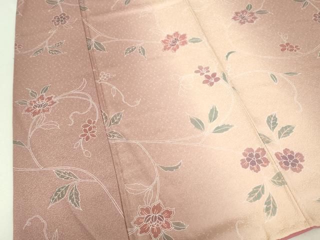 平和屋着物□上質な小紋 更紗花唐草文 暈し染め 正絹 逸品 DAAT7979ob  