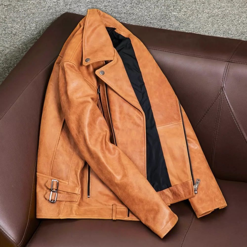 特売 牛革 レザージャケット ライダース バイクレザー 本革
